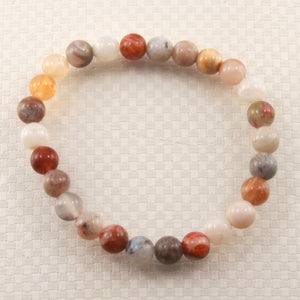 750109-Genuine-Natural-Multi-Color-Agate-Beads-Endless-Bracelet