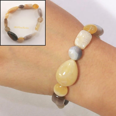 750110-Mix-Shape-Multi-Color-Genuine-Natural-Agate-Beads-Endless-Bracelet