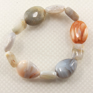 750112B-Mix-Shape-Multi-Color-Genuine-Natural-Agate-Beads-Endless-Bracelet