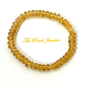 750157-Genuine-Natural-Roundel-Citrine-Beads-Stretchy-Endless-Bracelet