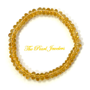 750157-Genuine-Natural-Roundel-Citrine-Beads-Stretchy-Endless-Bracelet