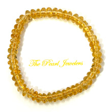 Load image into Gallery viewer, 750157-Genuine-Natural-Roundel-Citrine-Beads-Stretchy-Endless-Bracelet