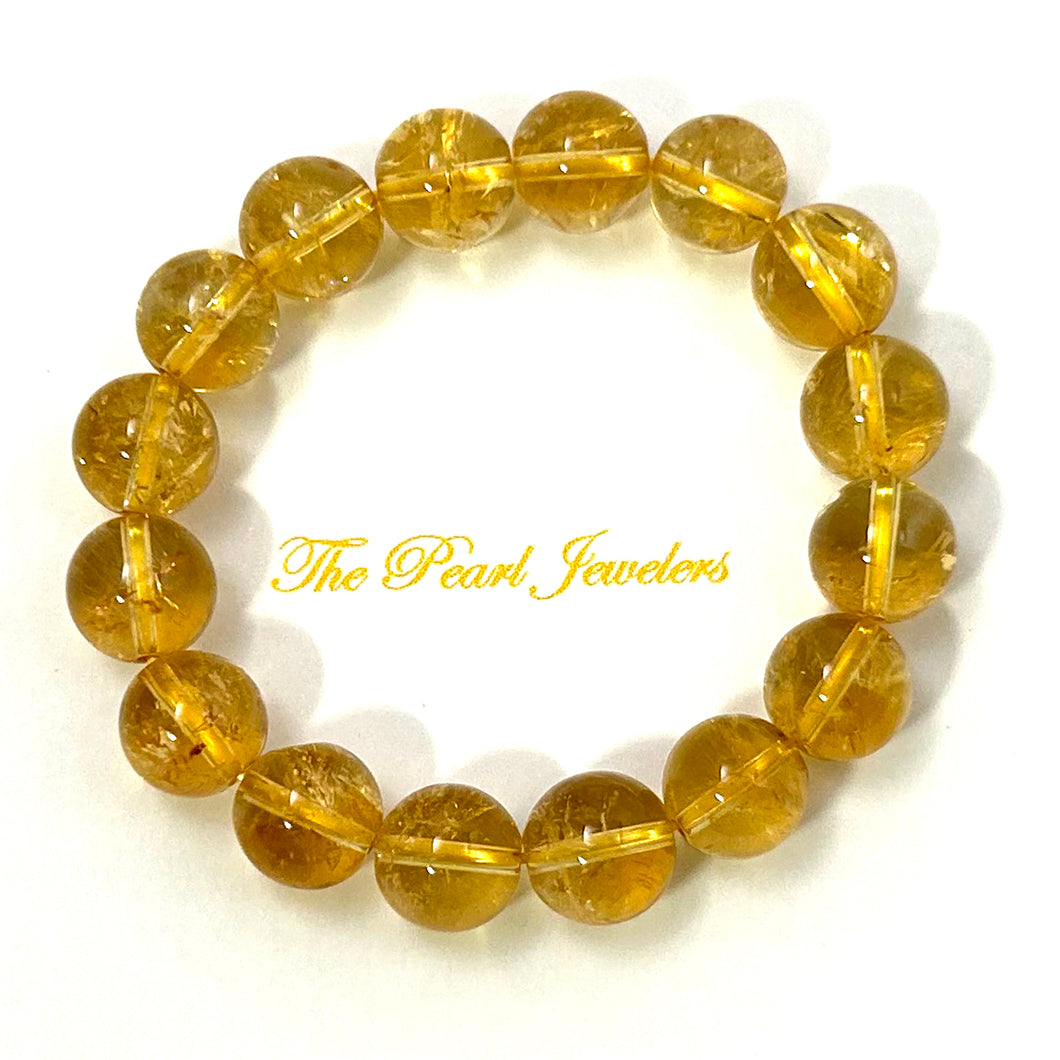 750159-Genuine-Natural-10mm-Citrine-Beads-Stretchy-Endless-Bracelet