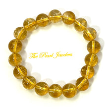 Load image into Gallery viewer, 750159-Genuine-Natural-10mm-Citrine-Beads-Stretchy-Endless-Bracelet