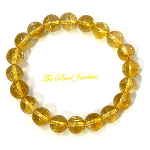 750159-Genuine-Natural-10mm-Citrine-Beads-Stretchy-Endless-Bracelet