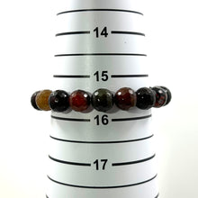 Load image into Gallery viewer, 750289-Faceted-Red-Forest-Agate-Beads-Stretchy-Bracelet