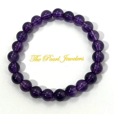 750370-Genuine-Amethyst-Gemstone-Beads-Stretchy-Bracelet