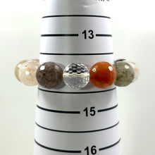 Load image into Gallery viewer, 750421-Genuine-Natural-Faceted-Multicolor-Rutilated-Quartz-Beads-Stretchy-Bracelet