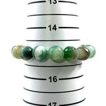 Load image into Gallery viewer, 750436-Elastic-12mm-Faceted-Green-Agate-Beads-Stretchy-Bracelet