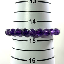 Load image into Gallery viewer, 750482-Amethyst-Stretch-Bracelet-8mm-Purple-Micro-Faceted-Round-Sparkly-Gemstone-Bead