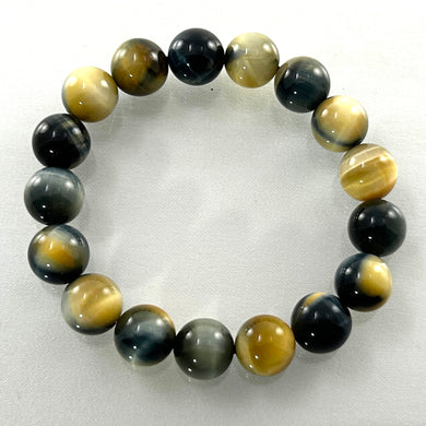 750495-Genuine-Golden-Blue-Tiger-Eye-Gemstone-Stretchy-Elastic-Bracelet