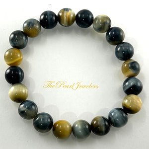 750495-Genuine-Golden-Blue-Tiger-Eye-Gemstone-Stretchy-Elastic-Bracelet