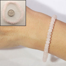 Load image into Gallery viewer, 750500-Genuine-Natural-Rose-Quartz-Roundel-Faceted-Beads-Endless-Bracelet