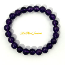 Load image into Gallery viewer, 8mm Amethyst Gemstone Beads Stretch Bracelet