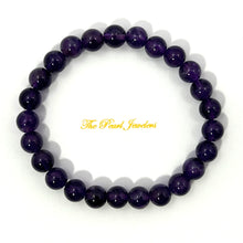 Load image into Gallery viewer, 8mm Amethyst Gemstone Beads Stretch Bracelet