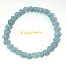 Load image into Gallery viewer, 750557-Genuine-Aquamarine-Gemstone-Stretch-Bracele-for-Women-Men