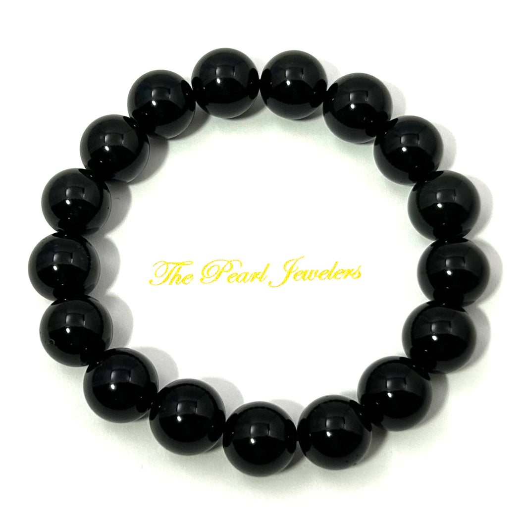 750804-Genuine-Black-Obsidian-Beads-Stretchy-Bracelet