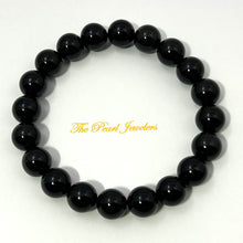 Load image into Gallery viewer, 750804-Genuine-Black-Obsidian-Beads-Stretchy-Bracelet