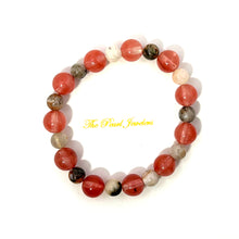 Load image into Gallery viewer, 759264-Watermelon-Tourmaline-Beaded-Agate-Bead-Stretchy-Bracelet