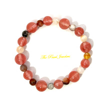 Load image into Gallery viewer, 759265-Watermelon-Tourmaline-Beaded-Agate-Bead-Stretchy-Bracelet