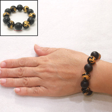 759631-14mm-Bian-Stone-Black-Onyx-Dragon-Beads-Endless-Elastic-Bracelet