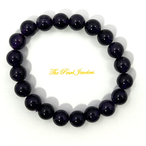 759661-Genuine-Dark-Purk-Amethyst-Gemstone-Round-Beads-Stretchy-Bracelet