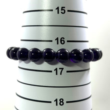 Load image into Gallery viewer, 759661-Genuine-Dark-Purk-Amethyst-Gemstone-Round-Beads-Stretchy-Bracelet