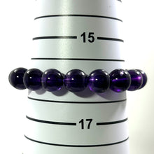 Load image into Gallery viewer, 759663-Genuine-Dark-Purk-Amethyst-Gemstone-Round-Beads-Stretchy-Bracelet