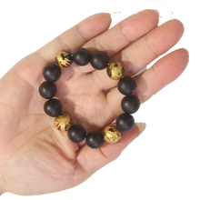 Load image into Gallery viewer, 759714-12mm-Bian-Stone-Tiger-eyes-Beads-Endless-Elastic-Bracelet