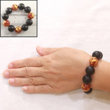 Load image into Gallery viewer, 759901-16mm-Bian-Stone-Red-Agate-Beads-Endless-Elastic-Bracelet