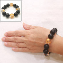 Load image into Gallery viewer, 759902-16mm-Bian-Stone-Crystal-Golden-Dragon-Beads-Endless-Elastic-Bracelet