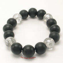 Load image into Gallery viewer, 759907-14mm-Bian-Stone-Crystal-Dragon-Beads-Endless-Elastic-Bracelet