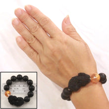 Load image into Gallery viewer, 759925C-Bian-Stone-Crystal-Golden-Dragon-Beads-Pixiu-Carving-Endless-Elastic-Bracelet