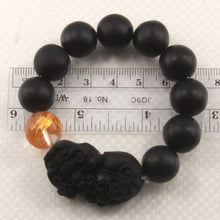 Load image into Gallery viewer, 759925C-Bian-Stone-Crystal-Golden-Dragon-Beads-Pixiu-Carving-Endless-Elastic-Bracelet