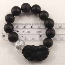 Load image into Gallery viewer, 759925S-Bian-Stone-Crystal-Dragon-Beads-Pixiu-Carving-Endless-Elastic-Bracelet