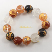 Load image into Gallery viewer, 759949-Multicolor-Gemstone-Engraving-Dragon-Beads-Endless-Elastic-Bracelet