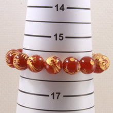 Load image into Gallery viewer, 759952-Red-Agate-Engraving-Dragon-Beads-Endless-Elastic-Bracelet