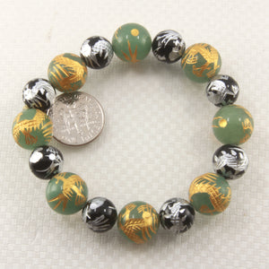 759955-Aventurine-Onyx-Engraving-Dragon-Beads-Endless-Elastic-Bracelet