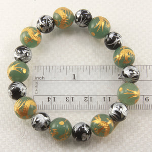 759955-Aventurine-Onyx-Engraving-Dragon-Beads-Endless-Elastic-Bracelet