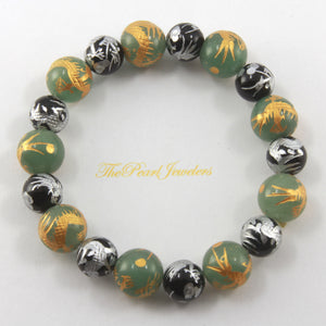 759955-Aventurine-Onyx-Engraving-Dragon-Beads-Endless-Elastic-Bracelet