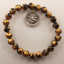 Load image into Gallery viewer, 759960-Genuine-Black-Onyx-Engraving-Dragon-8mm-Bead-Endless-Bracelet