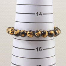 Load image into Gallery viewer, 759960-Genuine-Black-Onyx-Engraving-Dragon-8mm-Bead-Endless-Bracelet