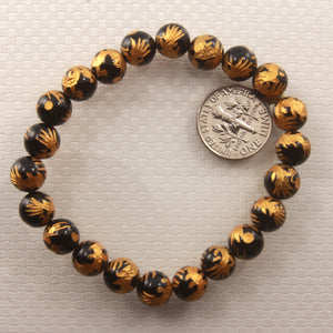 759960-Genuine-Black-Onyx-Engraving-Dragon-8mm-Bead-Endless-Bracelet