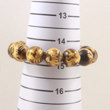 Load image into Gallery viewer, 759964-Elastic-14mm-Tiger-Eye-Engraving-Golden-Dragon-Beads-Bracelet