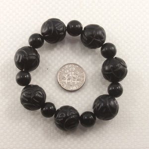 759985-Bian-Stone-Lotus-Carving-Beads-Elastic-Endless-Bracelet