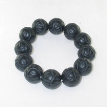 Load image into Gallery viewer, 759986-Bian-Stone-Lotus-Carving-Beads-Elastic-Endless-Bracelet
