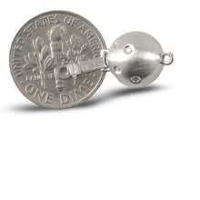 Load image into Gallery viewer, 14K White Gold Matte Diamond Clasp
