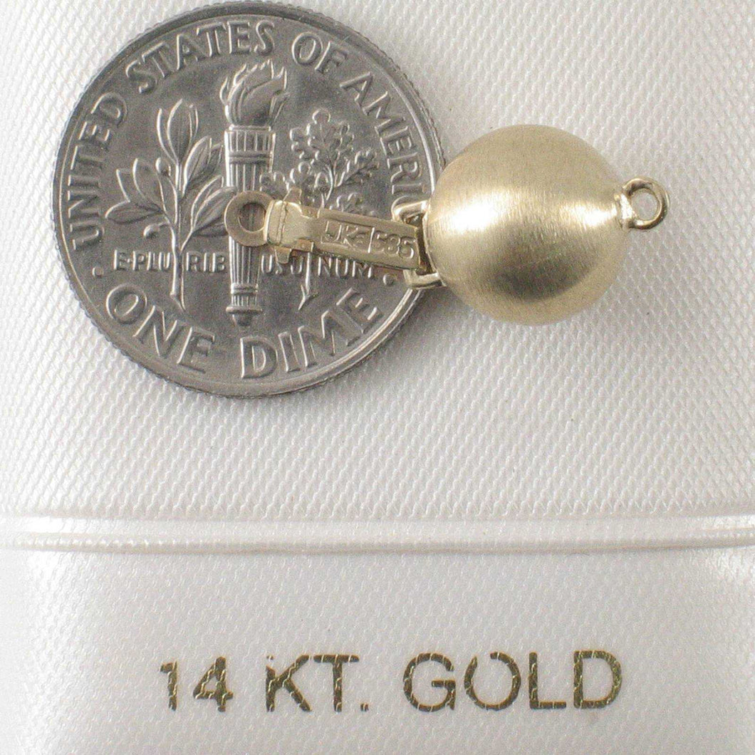 14K Yellow Gold Matte Ball Clasp (9mm)