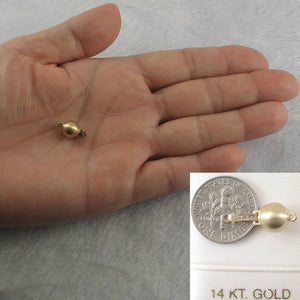 14K Yellow Gold Matte Ball Clasp (8mm)