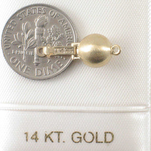 14K Yellow Gold Matte Ball Clasp (8mm)